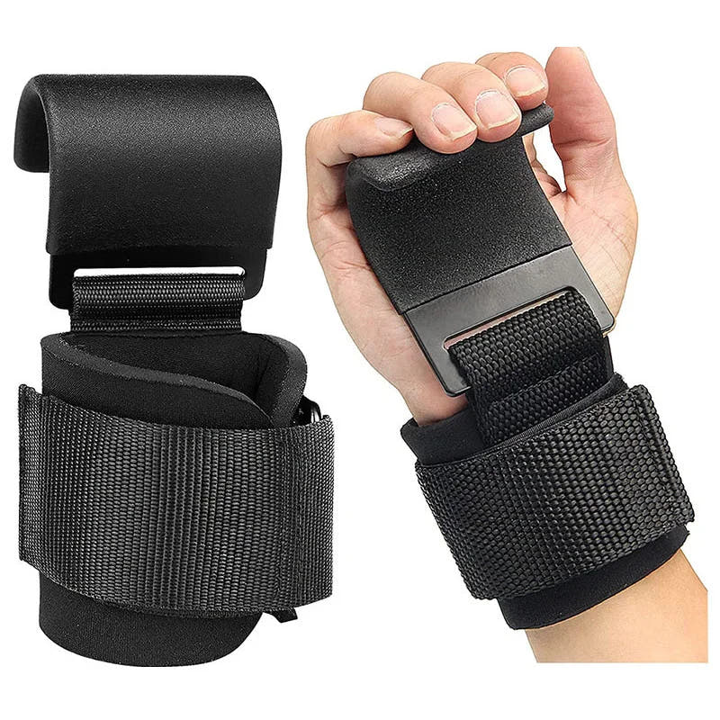 Weight Lifting Hook Grips With Wrist Wraps